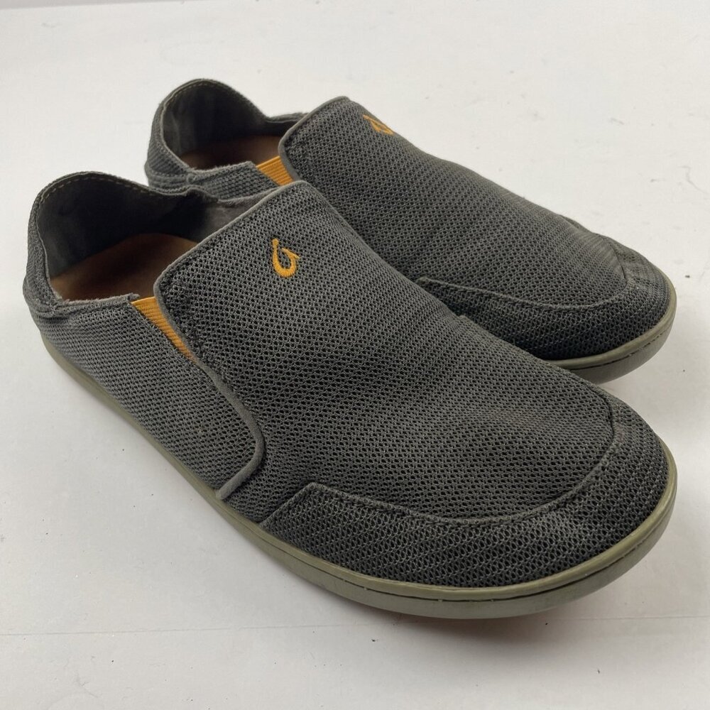 Olukai Nohea Mesh Shoes Men’s Size 8.5 Slip On Comfort Sneakers Gray